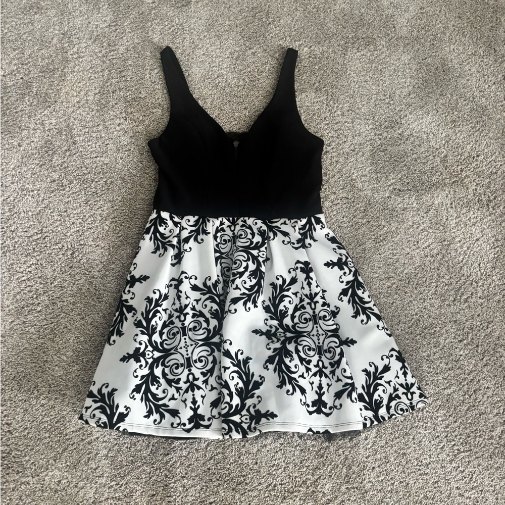 Elegant Black and White Dress